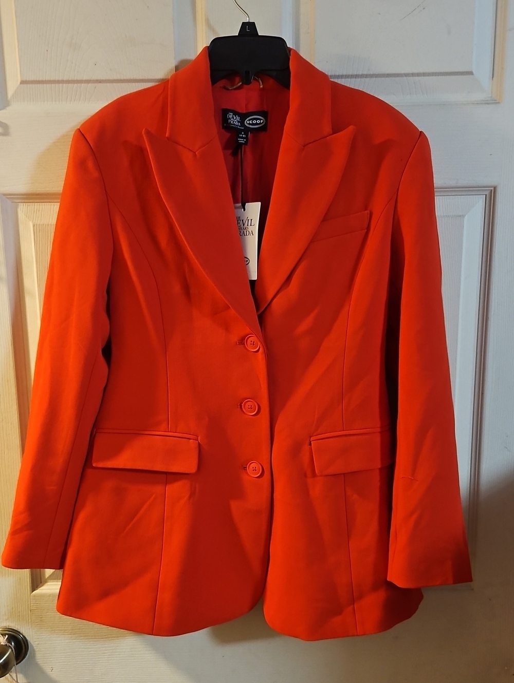 Devil Wears Prada Scoop Single Breasted Fitted Blazer: RED: NWT: S (4-6)